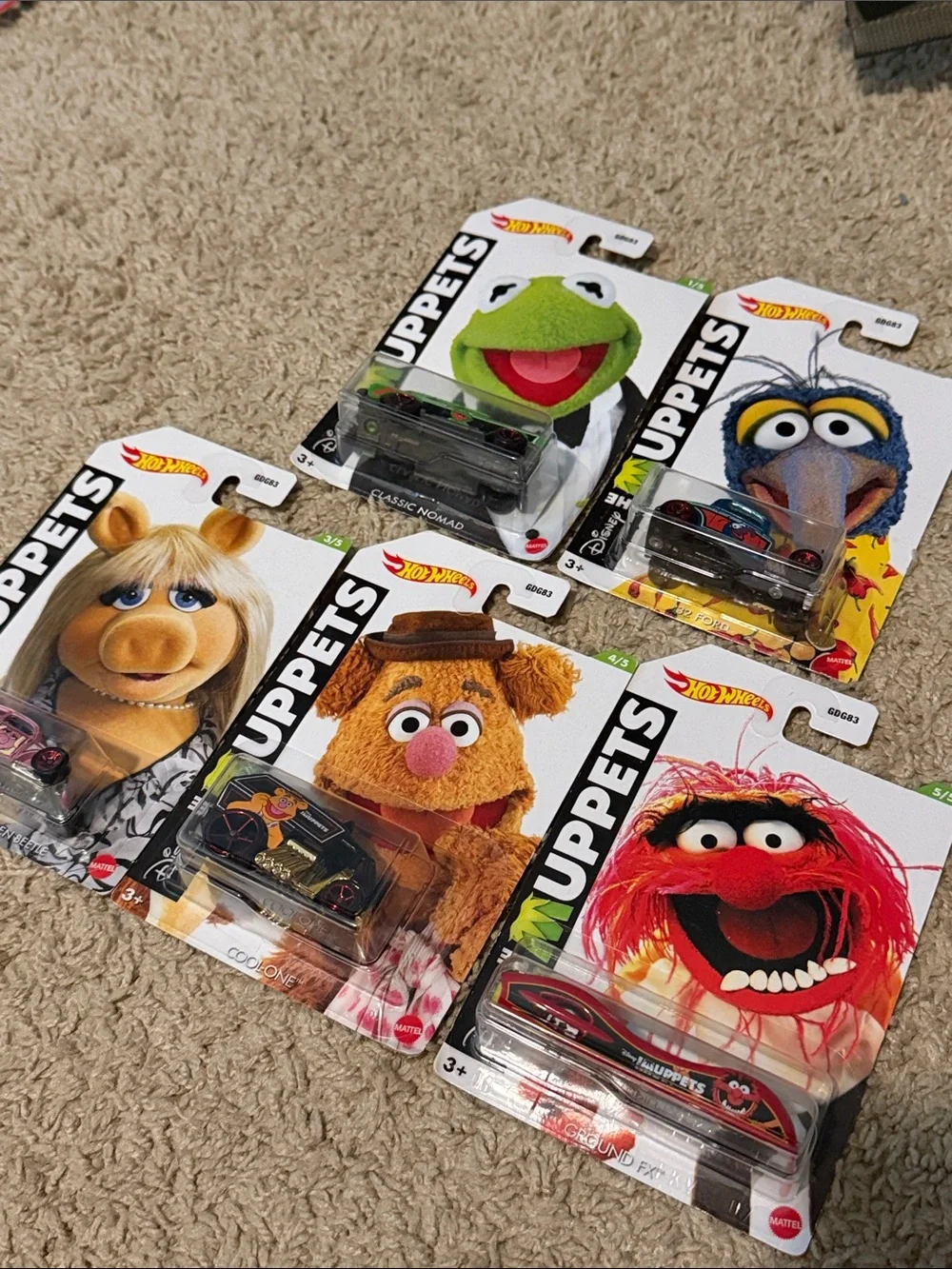 Hot Wheels Disney THE MUPPETS series collection of 5 NEW 2020